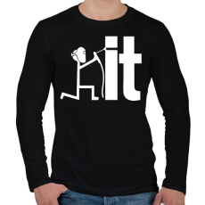 PRINTFASHION Weld it - Férfi hosszú ujjú póló - Fekete