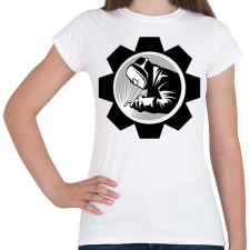 PRINTFASHION Welder - black and white - Női póló - Fehér női póló