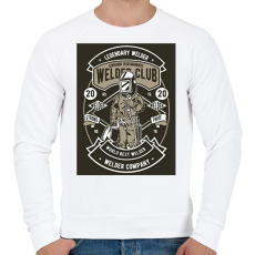 PRINTFASHION Welder club - Férfi pulóver - Fehér