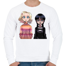 PRINTFASHION Wendesday Addams - Férfi pulóver - Fehér férfi pulóver, kardigán