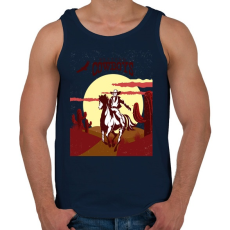 PRINTFASHION Western Cowboys - Férfi atléta - Sötétkék