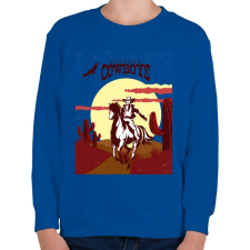 PRINTFASHION Western Cowboys - Gyerek pulóver - Királykék gyerek pulóver, kardigán