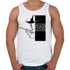 PRINTFASHION Western dad - Férfi atléta - Fehér