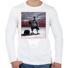PRINTFASHION WestWorld - Férfi hosszú ujjú póló - Fehér
