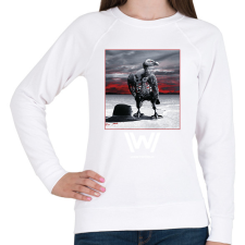 PRINTFASHION WestWorld - Női pulóver - Fehér női pulóver, kardigán
