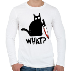 PRINTFASHION What? - Férfi hosszú ujjú póló - Fehér