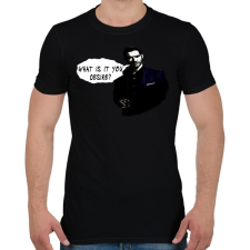 PRINTFASHION WHAT IS IT YOU DESIRE? - Férfi póló - Fekete férfi póló