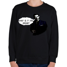 PRINTFASHION WHAT IS IT YOU DESIRE? - Gyerek pulóver - Fekete