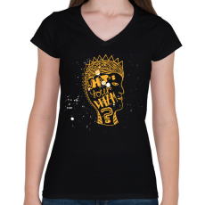 PRINTFASHION What's your dream? - Női V-nyakú póló - Fekete