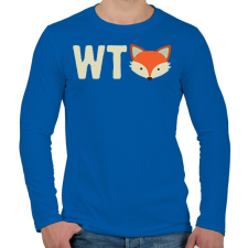 PRINTFASHION WHAT THE FOX? - Férfi hosszú ujjú póló - Királykék férfi póló