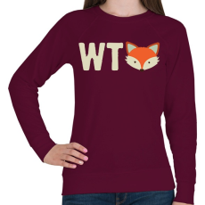 PRINTFASHION WHAT THE FOX? - Női pulóver - Bordó