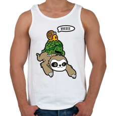 PRINTFASHION Wheee - Férfi atléta - Fehér