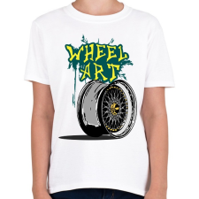 PRINTFASHION Wheel art - Gyerek póló - Fehér gyerek póló