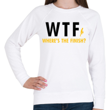 PRINTFASHION Where's the finish? - Női pulóver - Fehér női pulóver, kardigán