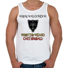 PRINTFASHION Where was Gondor? (fireball) - Férfi atléta - Fehér