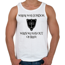 PRINTFASHION Where was Gondor? (sör) - Férfi atléta - Fehér atléta, trikó