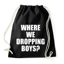 PRINTFASHION Where we dropping boys? - fehér - Sportzsák, Tornazsák - Fekete tornazsák