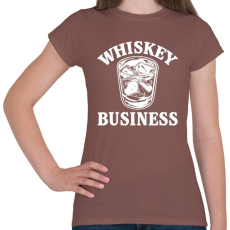 PRINTFASHION Whiskey biznisz - Női póló - Mogyoróbarna