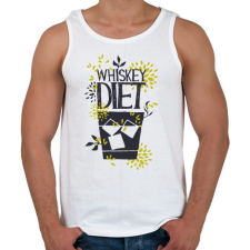 PRINTFASHION Whiskey diéta - Férfi atléta - Fehér atléta, trikó