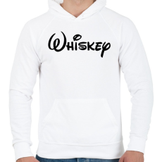 PRINTFASHION Whiskey - Férfi kapucnis pulóver - Fehér