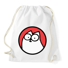 PRINTFASHION White cat - Sportzsák, Tornazsák - Fehér tornazsák