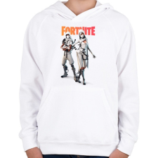 PRINTFASHION White Ninjas Fortnite - Gyerek kapucnis pulóver - Fehér gyerek pulóver, kardigán