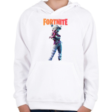PRINTFASHION White teddy bear Fortnite - Gyerek kapucnis pulóver - Fehér gyerek pulóver, kardigán