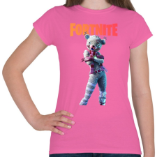 PRINTFASHION White teddy bear Fortnite - Női póló - Rózsaszín női póló