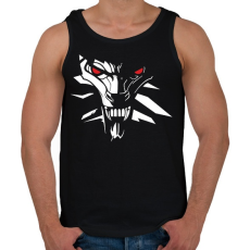 PRINTFASHION White Wolf - Férfi atléta - Fekete