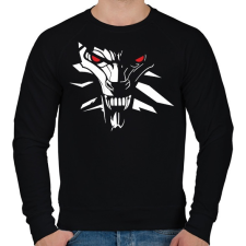 PRINTFASHION White Wolf - Férfi pulóver - Fekete férfi pulóver, kardigán