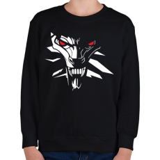 PRINTFASHION White Wolf - Gyerek pulóver - Fekete