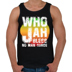 PRINTFASHION Who jah - Férfi atléta - Fekete