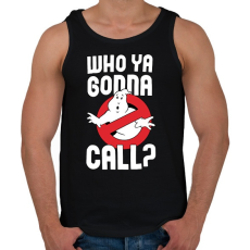PRINTFASHION Who ya gonna call? - Férfi atléta - Fekete