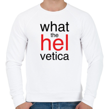PRINTFASHION Whta the Helvetica - Férfi pulóver - Fehér férfi pulóver, kardigán