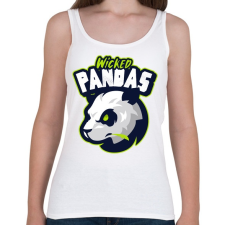 PRINTFASHION Wicked Pandas - Női atléta - Fehér női trikó