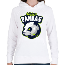 PRINTFASHION Wicked Pandas - Női kapucnis pulóver - Fehér női pulóver, kardigán