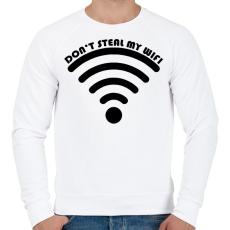 PRINTFASHION Wifi - páros1 - Férfi pulóver - Fehér