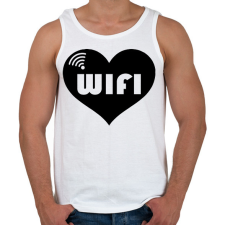 PRINTFASHION Wifi - páros2 - Férfi atléta - Fehér atléta, trikó