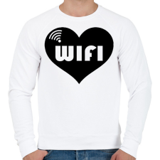 PRINTFASHION Wifi - páros2 - Férfi pulóver - Fehér férfi pulóver, kardigán