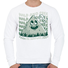 PRINTFASHION Wild and free in nature - Férfi pulóver - Fehér férfi pulóver, kardigán