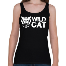 PRINTFASHION Wild Cat - Női atléta - Fekete női trikó