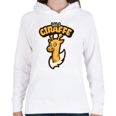 PRINTFASHION Wild Giraffe - Női kapucnis pulóver - Fehér