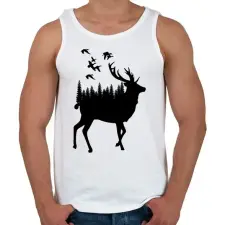 PRINTFASHION wild life - Férfi atléta - Fehér atléta, trikó