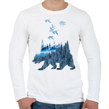 PRINTFASHION wild life - Férfi hosszú ujjú póló - Fehér férfi póló