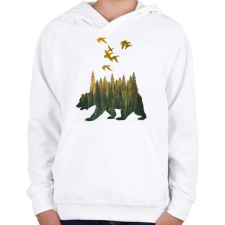 PRINTFASHION wild life - Gyerek kapucnis pulóver - Fehér gyerek pulóver, kardigán