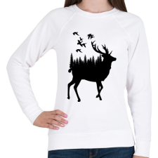 PRINTFASHION wild life - Női pulóver - Fehér női pulóver, kardigán