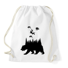 PRINTFASHION wild life - Sportzsák, Tornazsák - Fehér tornazsák