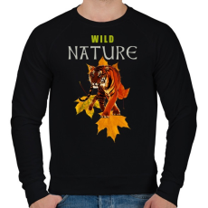 PRINTFASHION WILD NATURE TIGER - Férfi pulóver - Fekete