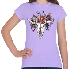 PRINTFASHION Wild Skull - Női póló - Viola női póló