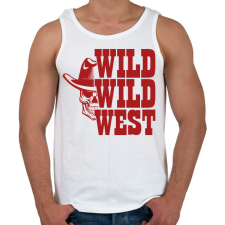PRINTFASHION Wild wild west - Férfi atléta - Fehér atléta, trikó